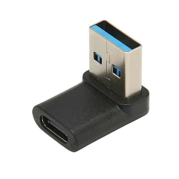 Right Angle USB C To USB A Adapter, Practical USB A Male To Type C Female Adapter ABS Material for Mobile Power