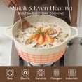 thumbnail image 4 of PRICUSIS Nonstick Stock Pot with Silicone Rim Glass Lid, 7 QT Casserole, Oven-Safe Bakeware, Induction, Dishwasher Safe, Suitable for Pasta, Baking & Stews, Coconut White, 4 of 8
