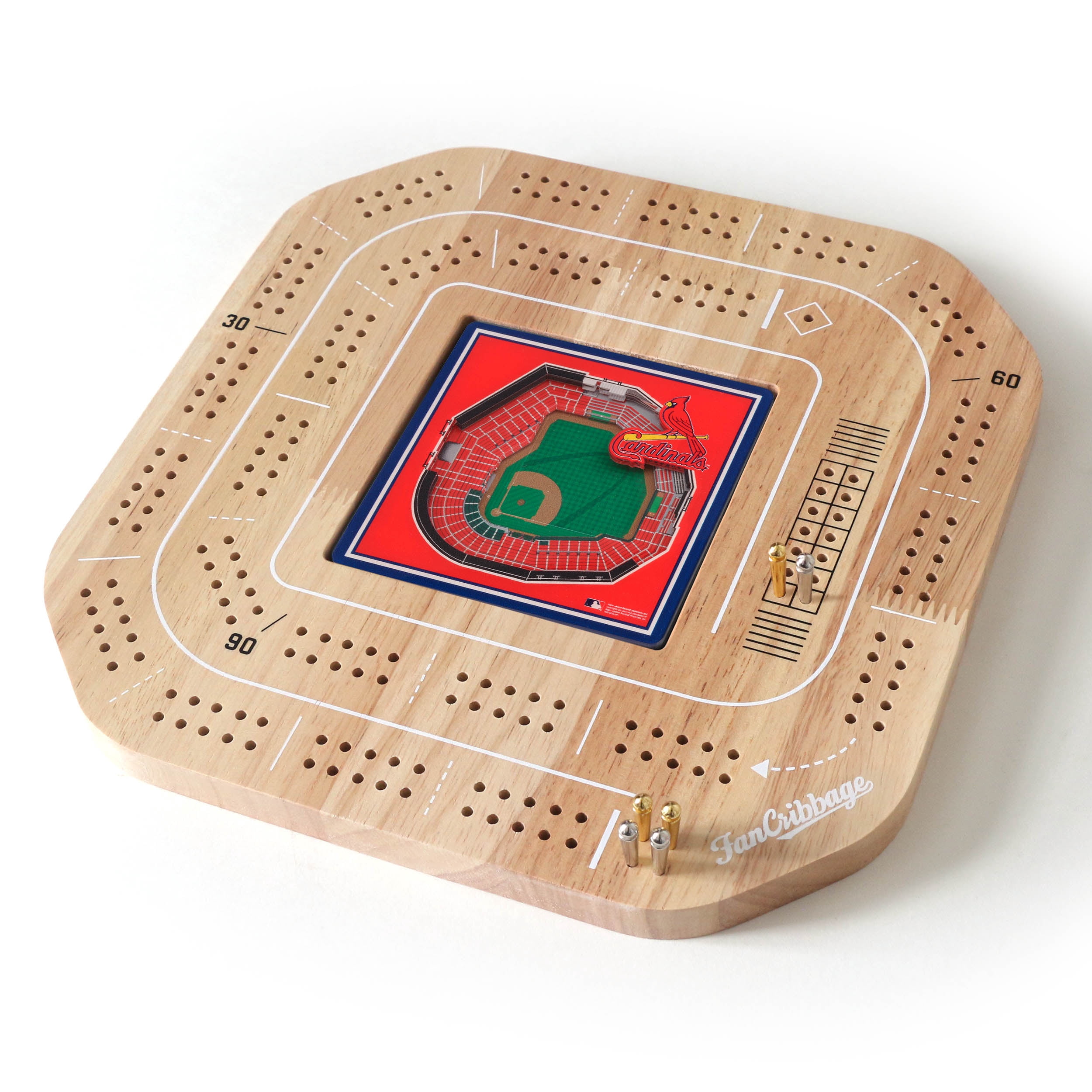 YouTheFan MLB St Louis Cardinals Stadiumview Cribbage