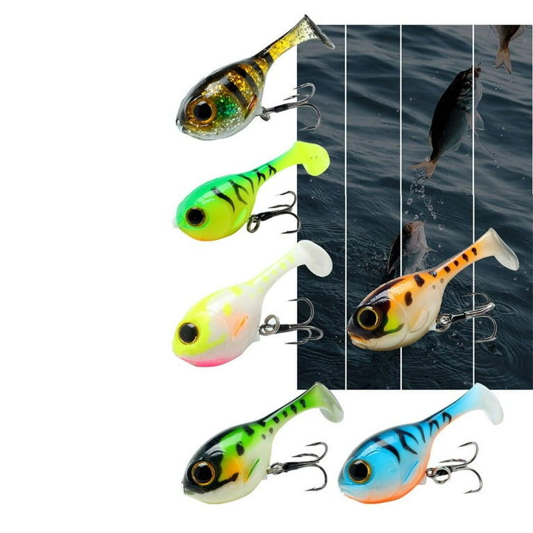 New Durable 60mm 9.7g High Quaility Worm Barbed Hook Artificial Soft Bait  Balloon fish Lure with hook Silicone C 
