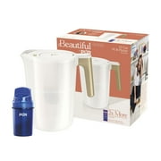 Beautiful by PUR 12 Cup Water Filtration Pitcher, W 10.2" x H 10.6" x L 6.8", White Icing (PPT120W)
