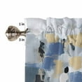 thumbnail image 5 of Abstract Blue Gold Kitchen Valances for Windows 42x12 Inch Kitchen Curtains Valances Rod Pocket Modern Oil Painting Art Bathroom Window Valances for Window Treatment Decor, 5 of 6