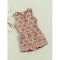 thumbnail image 4 of GRNSHTS Toddler Infant Baby Girls Clothes Sleeveless Rainbow Print Vest Tops Shorts Summer Outfits Set, Brown 18-24 Months, 4 of 8