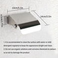 thumbnail image 2 of Portarrollos de papel higiénico de acero inoxidable con tapa, rollo de papel portarrollos de pared para baño e inodoro, 2 of 6