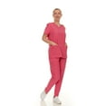 thumbnail image 4 of HEAL+WEAR Women's Scrub Set-4-Way Stretch-Stretch V-Neck Top&Straight-Leg Pants Soft, 4 of 8