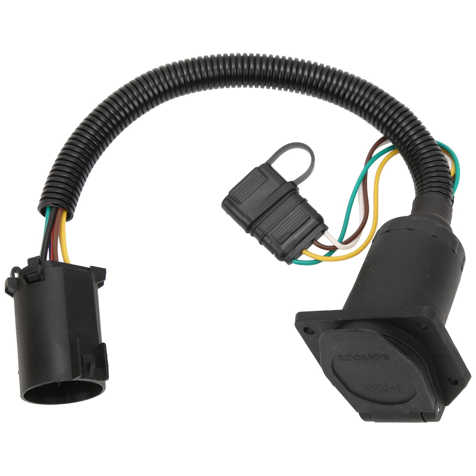 Ymiko 7 Way Trailer Connector 7‑Pin 4‑Pin Plug And Play Trailer Wiring