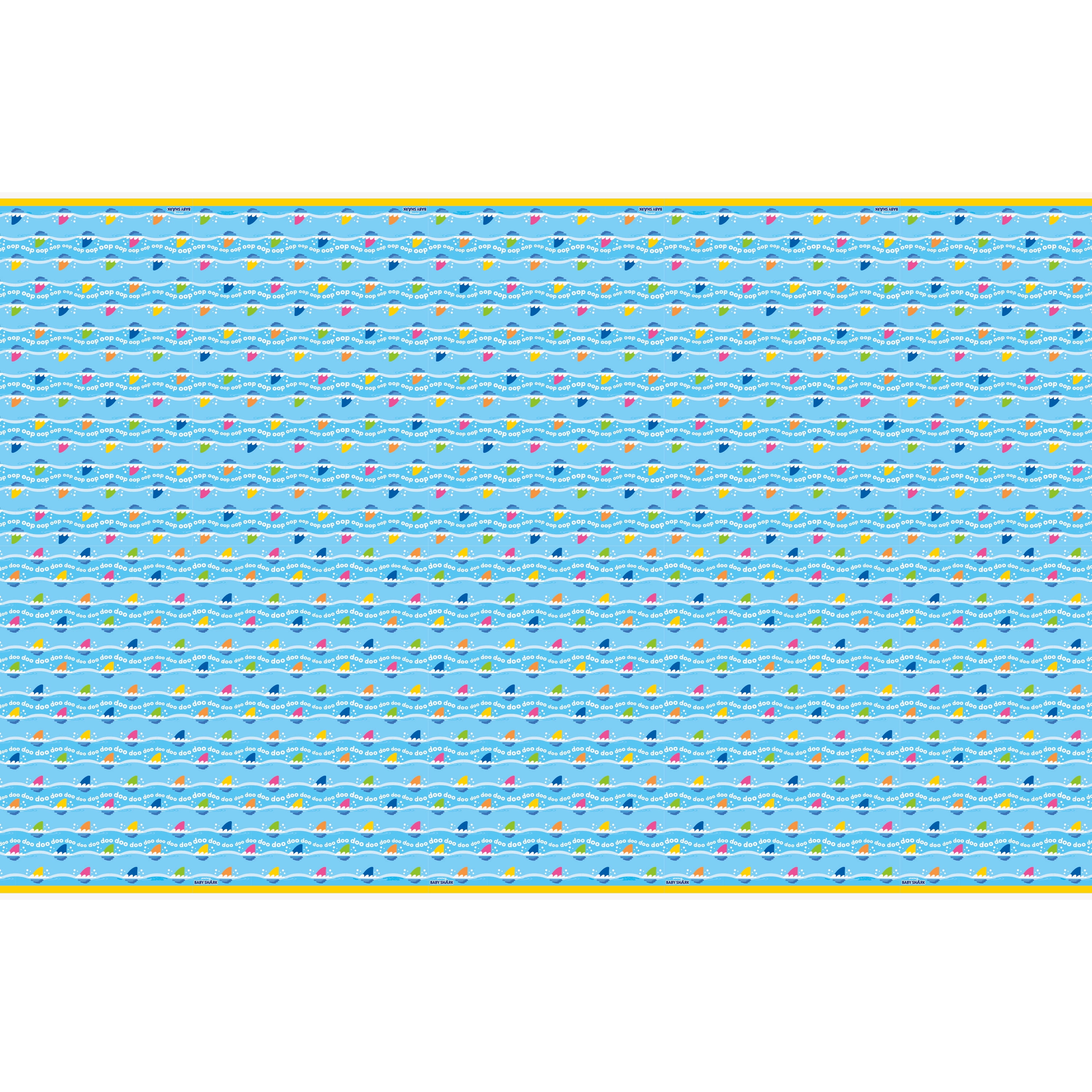 Baby Shark Plastic Party Tablecloth, 84 x 54in