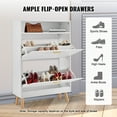 thumbnail image 4 of KFFKFF Footwear Cupboard with Pair of Tilt Drawers Footwear Storing Cabinet for Foyer Multicolor, 4 of 9
