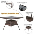 thumbnail image 3 of 5 Pieces Wicker Patio Dining Set with 4 Armrest Chairs, 3 of 7