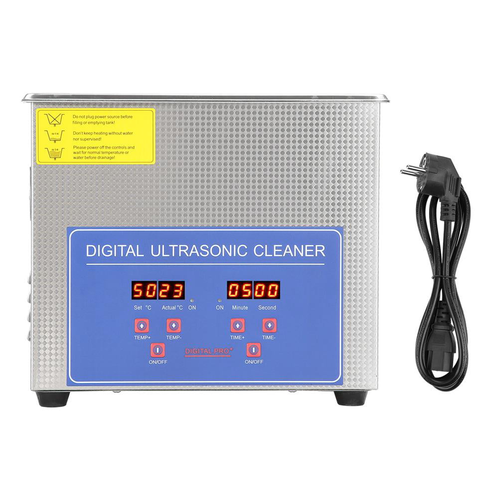 Digital Ultrasonic Cleaner 1.3 L Digital Ultrasonic Cleaning Machine Serbatoio di pulizia in acciaio inossidabile con timer e riscaldatore per gioielli 
