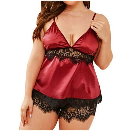 Xuewenshw Women s Lingerie Sexy Sleepwear for Women Sexy Lingerie for Women Plus Size Strappy Lingerie Women s Lingerie  Sleep & Lounge Crotchless Body Suits for Women