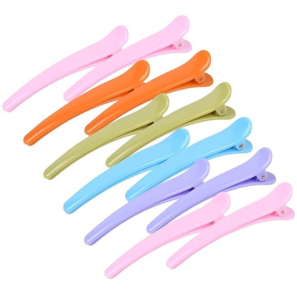 Versatile Hair Clips, 12 Pcs Duckbill Alligator Hair Barrettes Pins, Non Slip Colorful Plastic Duck Billed Hair Clips for Styling Sectioning for Women 05Multi - Great for Any watering projects