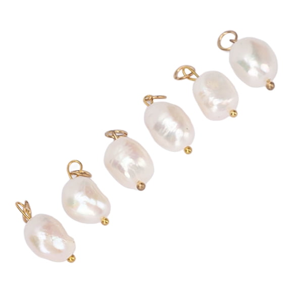 Baroque Pearl, 6pcs Pendant Freshwater Cultured Pearls For Earrings Necklace Dangle Keychain Making DIY