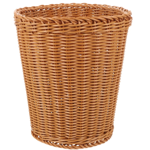 Cesta de residuos tejidos domésticos Canasta de plástico Woven Style Pastoral Storage Canasta de almacenamiento