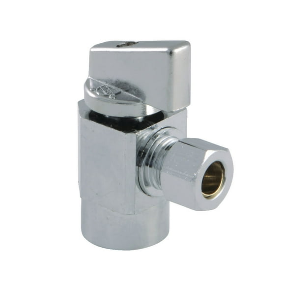 Kingston Brass KF43101CTL 1/2" FIP x 3/8" OD Comp Angle Stop Valve, Polished Chrome