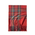 thumbnail image 2 of LEKODE Plaid Scarf for Women Shawl Wraps for Women Long Scarves for Women Lady Scarf Woman Scarf Wraps for Women Womens Scarfs Red A, 2 of 8
