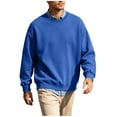 thumbnail image 7 of RongHuan Mens Sweatshirt Crewneck Long Sleeve Sweatshirts Soft Fall Winter Pullover Tops, 7 of 7