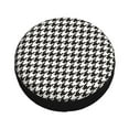 thumbnail image 3 of Easygdp Houndstooth Black And White Automobile Tire Dust Cover, 14-17in Spare Tire Cover Universal Fit for Trailer, Car, Truck, SUV, Jeep - 17 inch, 3 of 9