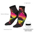 thumbnail image 6 of Naloa Flamingo And Palm Trees At Sunset Ankle Socks for Women Non Slip Socks No Show Socks Classic Low Cut Casual Socks Casual Socks, 6 of 7