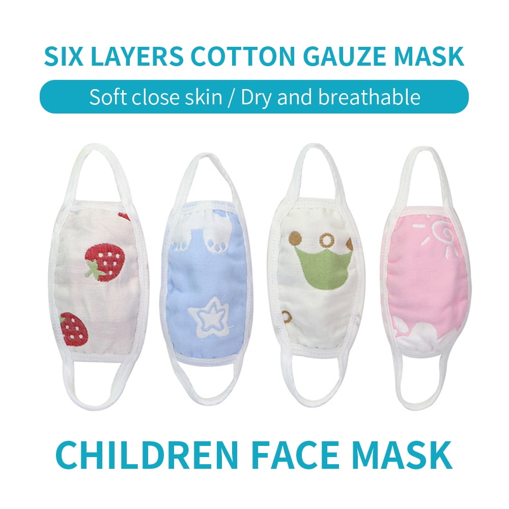 Download 3pcs Face Mask For Kids 6 Layers Mouth Face Mask Washable Cotton Mouth Mask Cotton Mouth Cover For Kid Children Age For 0 6y Random Colors Walmart Canada PSD Mockup Templates