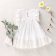thumbnail image 2 of Gyratedream Summer Toddler & Baby Girls Ruffle Sleeve Ethnic Embroidery Dress, 2 of 8