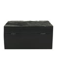 thumbnail image 6 of DecMode Intricate Carved Black Wood Decorative Box with Hinged Lid, 3 Count, 6 of 7