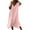 Pink womens dresses, variant on Wycnly Womens Dresses Short Sleeve V-Neck Solid Casaul Long Summer Dress Beach Loose Swing Cover Ups Tshirt Dresses White XXL Clothes