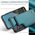 thumbnail image 6 of CaseMe Leather for Samsung S26 Case with Card Holder, Wallet Case for Women Men with RFID Blocking, Durable Leather Kickstand Magnetic Clasp Shockproof Phone Case for Samsung Galaxy S26,Green, 6 of 11