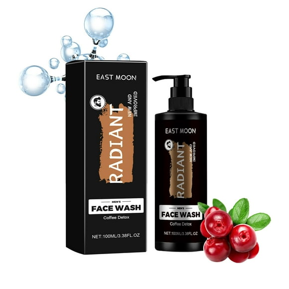FcBaudy Facial Cleanser, Face Cleanser Men's Clean Facial Wash 100ml - Vitamin E Coffee Extract Aloe Ver A Rbutin facial cleanser