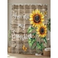 thumbnail image 4 of Sunflower Shower Curtain, You Are My Sun Shine Vintage Brown Wood Board Waterproof Shower Curtain Set with 12 Hooks Lightweight Washable Fabric Shower Curtains for Bathroom 72x78 Inches, 4 of 6