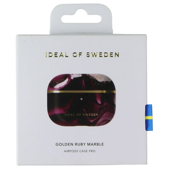 IDEAL OF SWEDEN Printed Case for Apple AirPods Pro 2/1 Gen - Golden Ruby Marble