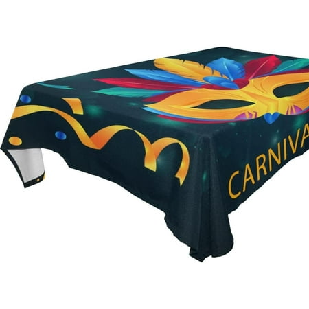 

Hyjoy 60x108 inch Mardi Gras Rectangle Tablecloth Spill-Proof Polyester Table Cloth Table Cover for Kitchen Dining Picnic Holiday Party Decoration
