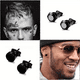 thumbnail image 3 of 12pares Aretes Arracadas Hombre Pendientes Acero Inoxidable PLATA NEGRO, 3 of 5