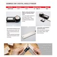 thumbnail image 3 of GemRed 2-in-1 Digital Angle Rule Goniometer Angle Gauge Stainless Steel Angle Finder Clinometer Digital Display Angle Ruler in 200mm Length, 3 of 9