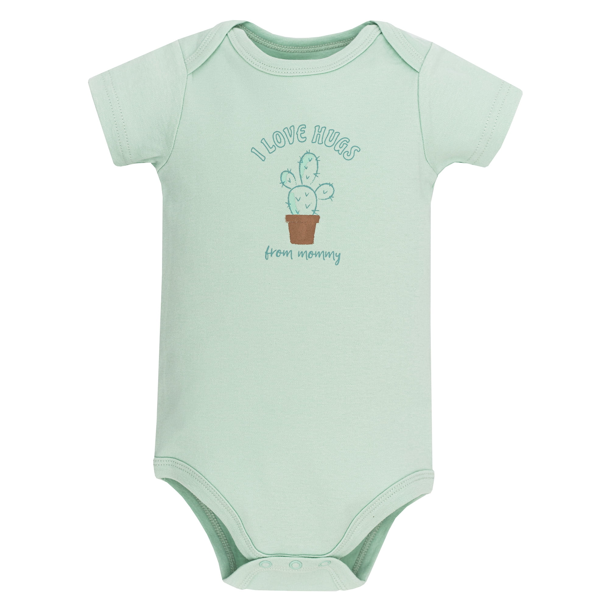 Hudson Baby Infant Boys Cotton Bodysuits 5-Pack, Desert Cactus, 9-12 Months