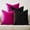 Black+hot Pink, variant on Decorative Throw Pillow Covers 16 x 16, Purple Soft Pillow Covers Velvet,Set of 4 Decor Square Cushion Covers