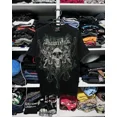 thumbnail image 2 of Y2k New Harajuku retro calavera estampado gráfico cuello redondo oversize mujer manga corta camiseta gótica suelta casual calle ropa, 2 of 5