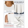 thumbnail image 4 of MOYIKO Summer Tank Top for Women Crew Neck Sleeveless Tshirt Casual Loose White Vest Tee Clothes Size XL, 4 of 7