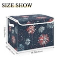thumbnail image 5 of Yayeee Collapsible Cube Storage Bin with Lid Fabric Closet Decorative Basket with Handles, Starry Fireworks Pattern, 5 of 7