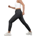 thumbnail image 5 of JWD Women's Quick Dry Stretch Athletic Pants Breathable Comfy Hiking Pants with Zipper Pockets Dark Gray L, 5 of 6