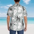 thumbnail image 4 of Pofeuu African Animals Print Hawaiian Shirt for Men Sleeves Casual Button Down Summer Beach Dress Shirts T-Shirts,Medium, 4 of 7