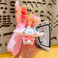 thumbnail image 4 of Sanrio Hello Kitty llavero Curomi Cinnamoroll Kawaii moda chica bolso colgante mochila muñeca llavero juguetes para niños regalo de cumpleaños, 4 of 4