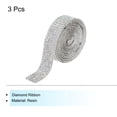 thumbnail image 3 of Unique Bargains 3Roll 1 Yard 8mm Self Adhesive Crystal Rhinestone Ribbon for Crafts Project, White, 3 of 5