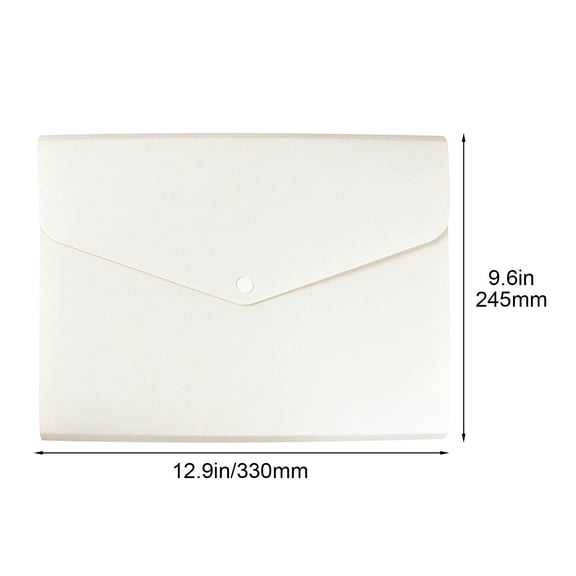 A4 Size Durable Plastic Envelope-Style Document Folder with Snap Closure, Multi-Purpose Lightweight and Portable File Organizer for Office, Business & Home Paper Storage