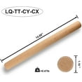 thumbnail image 2 of Beech Wood French Rolling Pin - Small Pasta Dough Roller, 2 of 7