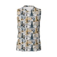 thumbnail image 6 of Lsque Llama and Cactus1 Print Men's Cotton Blend Sleeveless Muscle Shirts (S-3XL)- Moisture Wicking, Odor Protection, UPF 30+,Medium, 6 of 8
