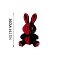 thumbnail image 3 of 14.2in Red and Black Evil Rabbit Plush Doll, Gothic Bunny Stuffed Animal, Soft Hugging Pillow, Unique Desktop Ornament, Creative Holiday Present Idea, 3 of 8