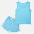 thumbnail image 5 of Yammkia Baby Girl Clothes Baby Girl Clothes Girl Outfit Girl Romper Summer Baby Girls' Clothing Short Set for 11-12 Years,Light Blue, 5 of 5
