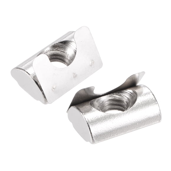 Unique Bargains Écrou en T M8 à Rouleau avec Feuille à Ressort en Acier au Carbone pour Série 4040 Fente 8 mm Lot de 12