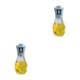thumbnail image 1 of Billuyoard Vidrio transparente con tapa de rosca de acero inoxidable - Boquilla en línea duradera e inodoro Fácil control Grado alimenticio Azul Azul 200ml 2Conjunto, 1 of 6